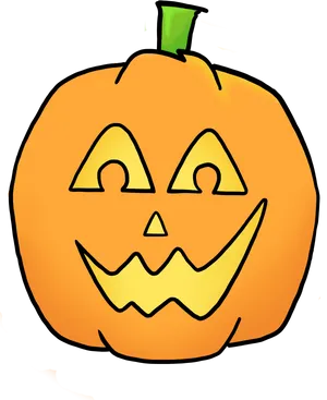 Smiling Jack O Lantern Cartoon PNG Image