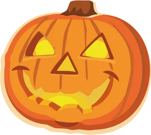 Smiling Jack O Lantern Illustration.png PNG Image