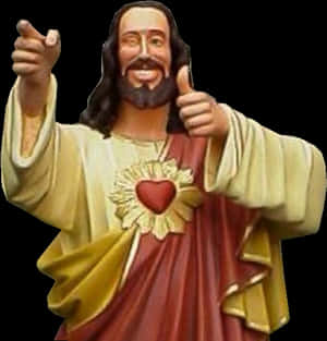 Jesus Dogma Buddy Christ Thumb Signal - Buddy Christ, HD Png Download PNG with transparent background