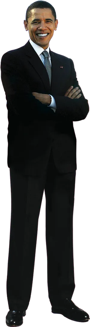 Smiling Manin Suit Standing PNG Image