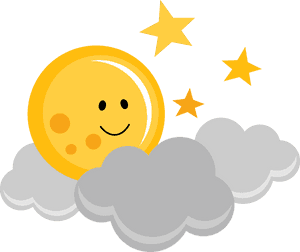 Clouds Clipart Cute - Cute Stars And Moon Clipart, HD Png Download PNG image with transparent background