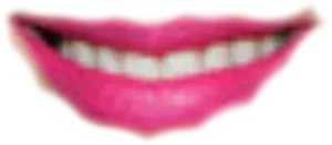 Smiling Mouth Pink Lips PNG Image