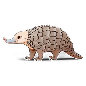 Smiling Pangolin Graphic Png Bxc5 PNG Image