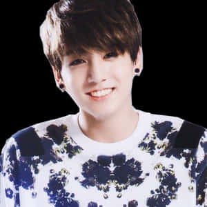 Smiling Person Floral Shirt PNG image with transparent background