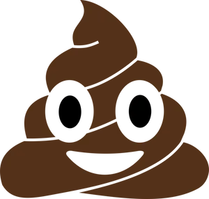 Smiling Poop Emoji Graphic PNG Image