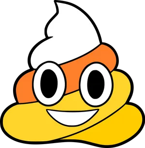 Smiling Poop Emoji Illustration PNG Image