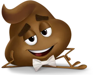 Smiling Poop Emoji Illustration PNG Image