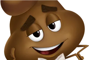 Smiling Poop Emoji Illustration PNG Image