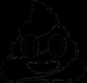 Poop - Vector Blanco - Vector Negro - Poop Emoji Coloring Page Free PNG