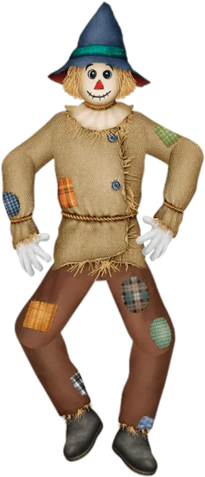 Smiling Scarecrow Puppet.png PNG Image