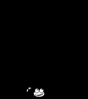Smiling Spider Cartoonon Black Background PNG image with transparent background
