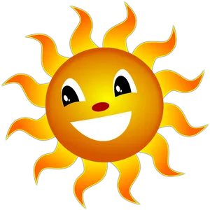 Smiling Sun Clipart PNG Image