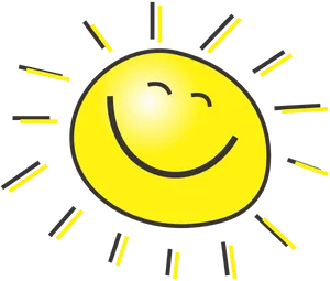 Smiling Sun Graphic PNG Image