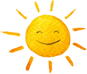 Smiling Sun Illustration PNG Image