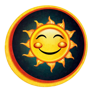Smiling Sun Sticker PNG 05252024 PNG
