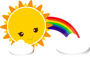 Cute Sun And Clouds Clipart, HD Png Download PNG image with transparent background
