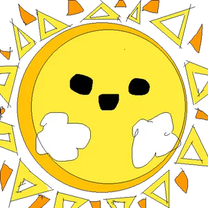 Smiling Sunand Triangles Pattern PNG Image