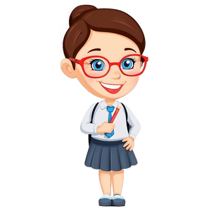 Smiling Teacher Cartoon PNG 14 PNG image with transparent background