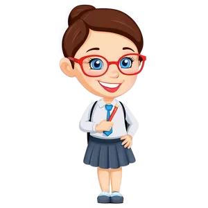 Smiling Teacher Cartoon Png 14 PNG Image