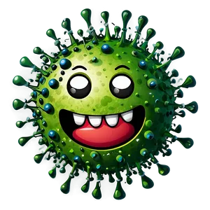 Smiling Virus Cartoon Png Dfi PNG Image