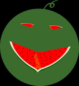Smiling Watermelon Cartoon PNG image with transparent background