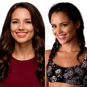 Smiling Woman with Brown Hair PNG 05252024 PNG