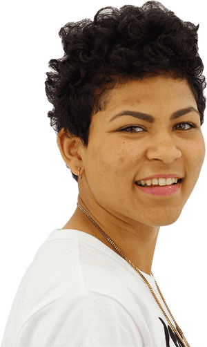 Smiling Womanwith Curly Hair PNG