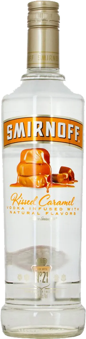 Smirnoff Kissed Caramel Vodka Bottle PNG Image