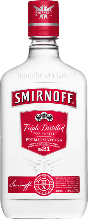 Smirnoff No 21 Vodka 375 Ml - Smirnoff Red 80 Proof Vodka, HD Png Download PNG image with transparent background