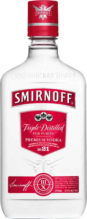 Smirnoff Premium Vodka Bottle PNG Image