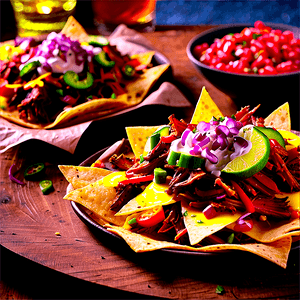Smoked Brisket Nachos PNG hvs PNG with transparent background