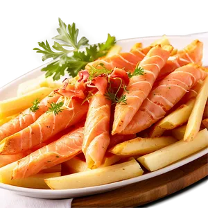 Smoked Salmon Poutine Twist Png Gvk20 PNG Image