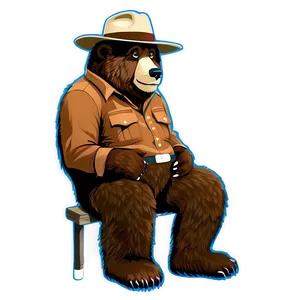 Smokey The Bear Illustration Png Sxo PNG Image