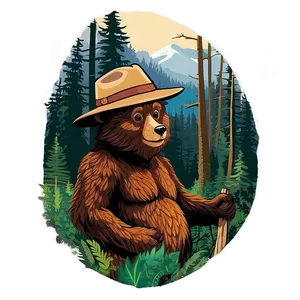 Smokey The Bear Nature Conservation Png Vkm4 PNG Image