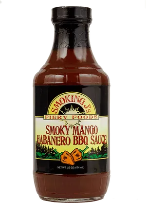 Smoky Mango Habanero B B Q Sauce Bottle PNG Image