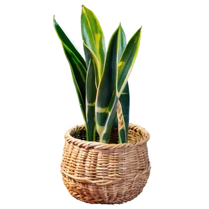 Snake Plant In Basket Png 57 PNG Image