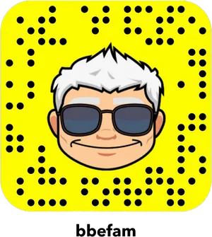 Snapchat Code Cartoon Portrait PNG Image