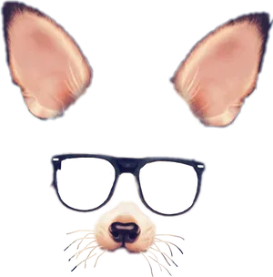 Snapchat Dog Filter Elements PNG Image