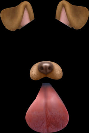 Snapchat Dog Filter Elements PNG image with transparent background