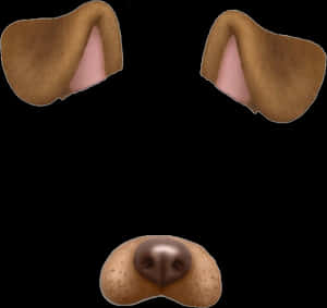 Snapchat Dog Filter Elements PNG image with transparent background