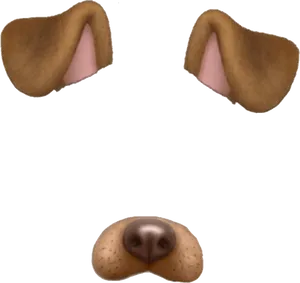 Snapchat Dog Filter Elements PNG Image