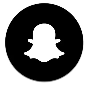 Snapchat_ Ghost_ Logo_ Black_and_ White PNG Image