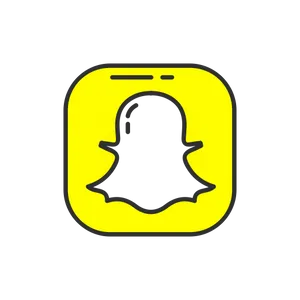 Snapchat_ Logo_ Ghost_ Outline PNG Image