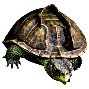 Snapping Turtle With Reflective Shell Png 06252024 PNG Image