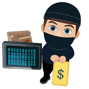 Sneaky Robber Graphic Png Rpg PNG Image