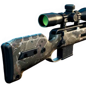 Sniper Rifle In Urban Camo Png Bjw82 PNG Image