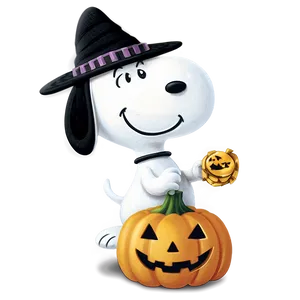 Snoopy Trick Or Treat Halloween Png Qnd21 PNG Image