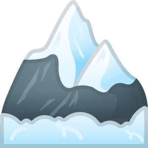 Snow Capped Mountain Icon - Mountain Emoji Png, Transparent Png PNG image with transparent background