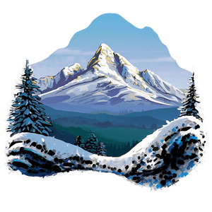 Snow-Capped Peaks Landscape PNG 06232024 PNG image with transparent background
