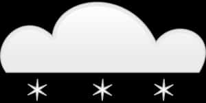 Snow Cloudand Snowflakes Icon PNG image with transparent background